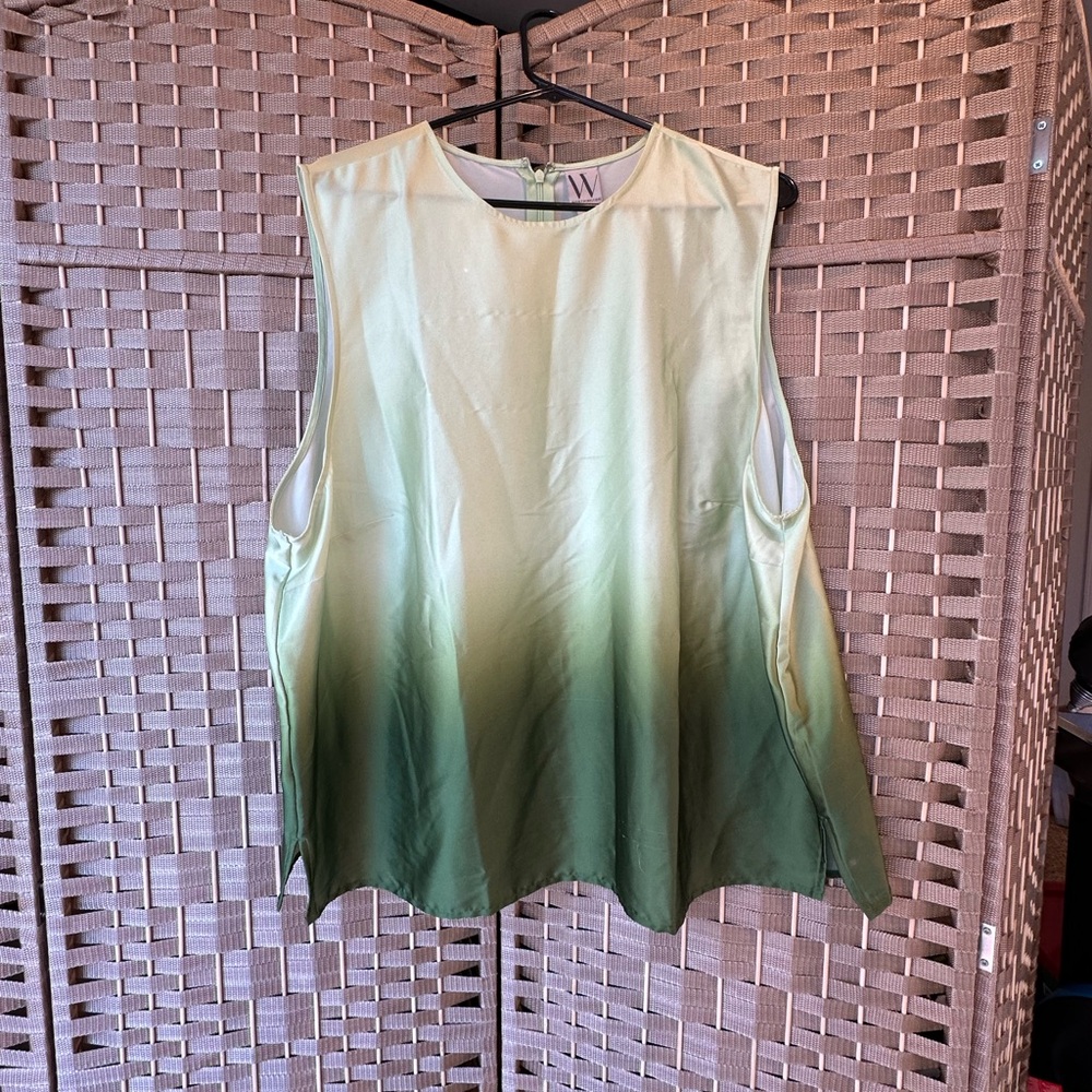 Green Ombre Sleeveless Top